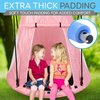 Serenelife Children’s Tree Swing Tent - Indoor/Outdoor Hanging Rope Swing Hangout Kit (Pink) SLSWNG350PK